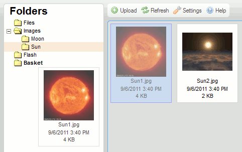 Przeciąganie plików do Koszyka w CKFinderze