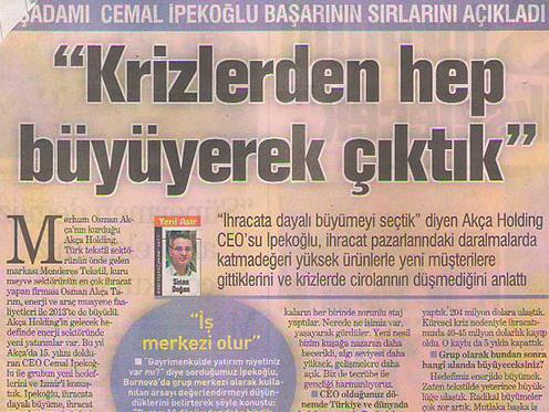 Krizlerden hep büyüyerek çıktık