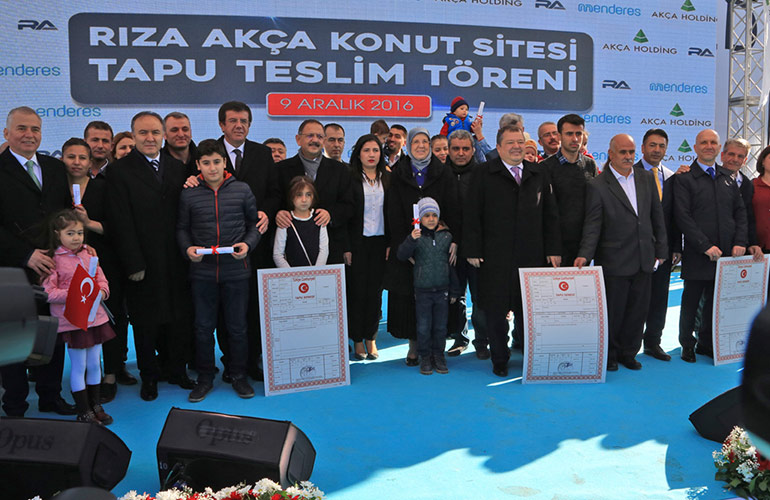 Rıza Akça Housing Estate Title Deed Delivery Ceremony Held